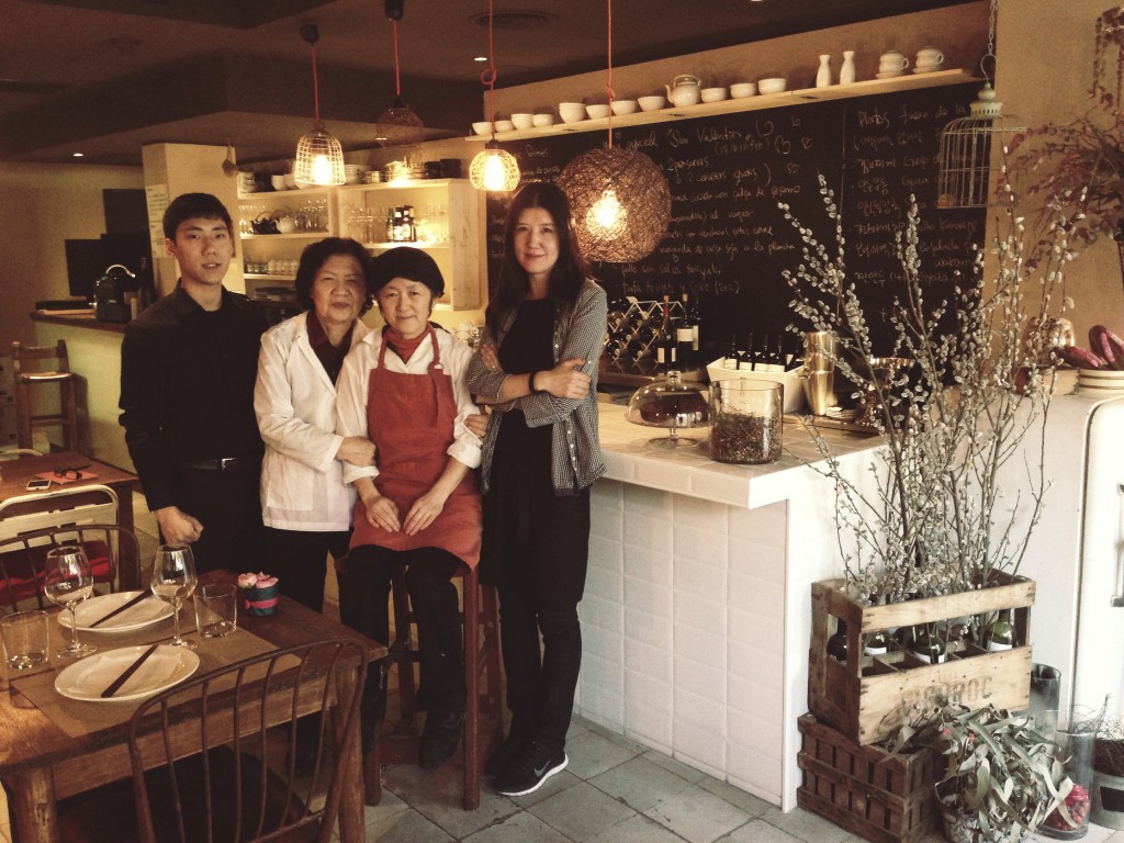 El equipo del Koryo: Ruben, Kyunghee (madre de Ahyun), Yasuko y Ahyun